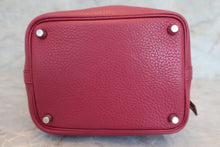 将图片加载到图库查看器，HERMES PICOTIN LOCK PM Clemence leather Tosca Hand bag 600050016

