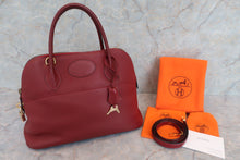 将图片加载到图库查看器，HERMES／BOLIDE 31 Clemence leather Rouge H □I刻印 Shoulder bag 600070093
