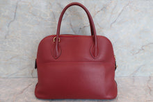 将图片加载到图库查看器，HERMES／BOLIDE 31 Clemence leather Rouge H □I刻印 Shoulder bag 600070093
