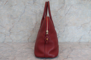 HERMES／BOLIDE 31 Clemence leather Rouge H □I Engraving Shoulder bag 600070093