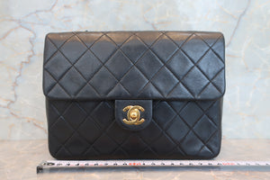 CHANEL/シャネル ミニマトラッセシングルフラップチェーンショルダーバッグ ラムスキン ブラック/ゴールド金具 ショルダーバッグ 700080170