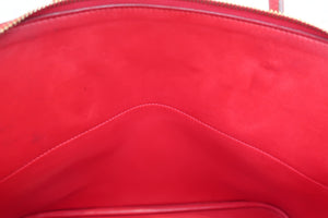 HERMES／エルメス ボリード35 トゴ ルージュヴィフ □F刻印 ショルダーバッグ 700070130