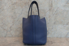 将图片加载到图库查看器，HERMES PICOTIN LOCK MM Clemence leather Blue brighton C刻印 Hand bag 600090243
