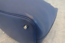 将图片加载到图库查看器，HERMES PICOTIN LOCK MM Clemence leather Blue brighton C刻印 Hand bag 600090243
