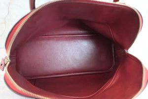 HERMES／BOLIDE 31 Clemence leather Rouge H □I Engraving Shoulder bag 600070093