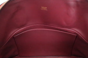 HERMES／BOLIDE 31 Clemence leather Rouge H □I刻印 Shoulder bag 600070093