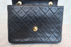 CHANEL/シャネル ミニマトラッセシングルフラップチェーンショルダーバッグ ラムスキン ブラック/ゴールド金具 ショルダーバッグ 700080170