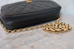 CHANEL Matelasse chain shoulder bag Caviar skin Black/Gold hadware Shoulder bag 600080171