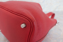 将图片加载到图库查看器，HERMES PICOTIN LOCK PM Clemence leather Rouge garance □N刻印 Hand bag 600100203
