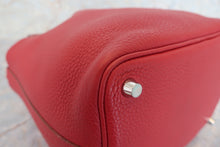 将图片加载到图库查看器，HERMES PICOTIN LOCK PM Clemence leather Rouge garance □N刻印 Hand bag 600100203
