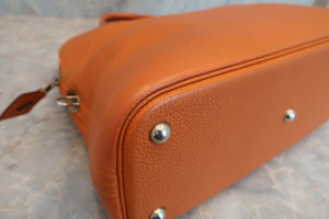HERMES／BOLIDE 31 Clemence leather Orange □K刻印 Shoulder bag 600040142