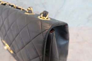 CHANEL/シャネル デカマトラッセシングルフラップチェーンショルダーバッグ ラムスキン ブラック/ゴールド金具 ショルダーバッグ 700080064