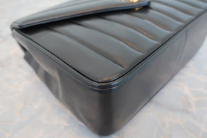 CHANEL/シャネル Vステッチチェーンショルダーバッグ ラムスキン ブラック/ゴールド金具 ショルダーバッグ 700090155