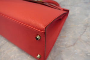 HERMES／エルメス ケリー28 パーソナルオーダー シェーブル ローズジャイプール/ベトン □Q刻印 ショルダーバッグ 700070136