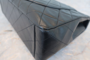 CHANEL/シャネル デカマトラッセシングルフラップチェーンショルダーバッグ ラムスキン ブラック/ゴールド金具 ショルダーバッグ 700080064