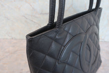 画像をギャラリービューアに読み込む, CHANEL/シャネル 復刻トート キャビアスキン ブラック/シルバー金具 トートバッグ 800070045

