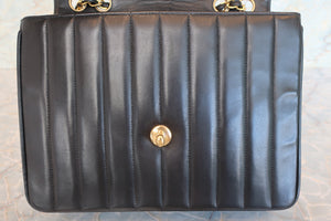 CHANEL/シャネル Vステッチチェーンショルダーバッグ ラムスキン ブラック/ゴールド金具 ショルダーバッグ 700090155