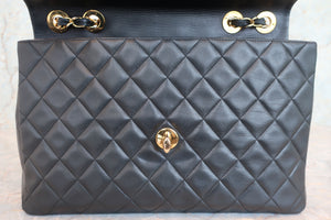 CHANEL/シャネル デカマトラッセシングルフラップチェーンショルダーバッグ ラムスキン ブラック/ゴールド金具 ショルダーバッグ 700080064