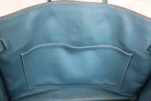 将图片加载到图库查看器，HERMES BIRKIN 35 Graine Couchevel leather Blue jean □C刻印 Hand bag 600040192
