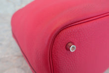 Load image into Gallery viewer, HERMES PICOTIN LOCK Eclat MM Clemence leather/Swift leather Framboise/Rouge sellier Z Engraving Hand bag 600100161
