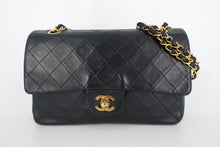 画像をギャラリービューアに読み込む, CHANEL/シャネル マトラッセWフラップWチェーンショルダーバッグ ラムスキン ネイビー/ゴールド金具 ショルダーバッグ 800090231
