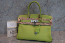 将图片加载到图库查看器，HERMES BIRKIN 30 Epsom leather Kiwi/Lichen □O刻印 Hand bag 600090287
