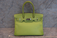 将图片加载到图库查看器，HERMES BIRKIN 30 Epsom leather Kiwi/Lichen □O刻印 Hand bag 600090287
