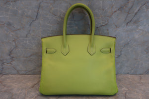 HERMES BIRKIN 30 Epsom leather Kiwi/Lichen □O刻印 Hand bag 600090287