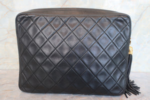 CHANEL/シャネル マトラッセフリンジチェーンショルダーバッグ ラムスキン ブラック/ゴールド金具 ショルダーバッグ 700090154