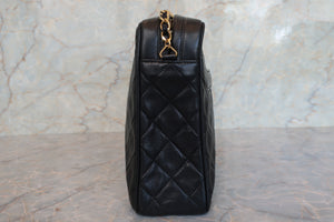 CHANEL/シャネル マトラッセフリンジチェーンショルダーバッグ ラムスキン ブラック/ゴールド金具 ショルダーバッグ 700090154