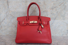 將圖片載入圖庫檢視器 HERMES／エルメス バーキン30 ヴォースイフト ルージュガランス □L刻印 ハンドバッグ 700070121
