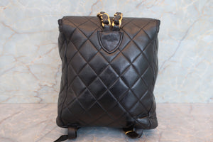 CHANEL/シャネル マトラッセチェーンリュック ラムスキン ブラック/ゴールド金具 リュック 700080140