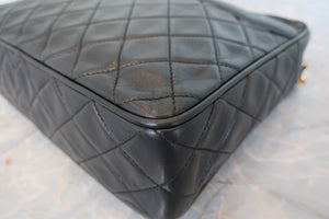 CHANEL/シャネル マトラッセフリンジチェーンショルダーバッグ ラムスキン ブラック/ゴールド金具 ショルダーバッグ 700090154