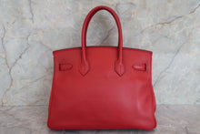 將圖片載入圖庫檢視器 HERMES／エルメス バーキン30 ヴォースイフト ルージュガランス □L刻印 ハンドバッグ 700070121
