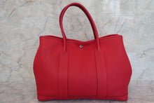 Load image into Gallery viewer, HERMES GARDEN PARTY PM Negonda leather Rouge casaque T Engraving Tote bag 500100193
