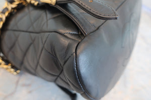 CHANEL/シャネル マトラッセチェーンリュック ラムスキン ブラック/ゴールド金具 リュック 700080140