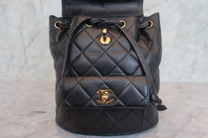 CHANEL/シャネル マトラッセチェーンリュック ラムスキン ブラック/ゴールド金具 リュック 700080140