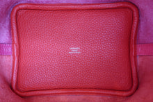 Load image into Gallery viewer, HERMES PICOTIN LOCK CASAQUE 2PM Clemence leather Rose mexico/Rose extreme/Rouge de coeur Y Engraving Hand bag 800080104
