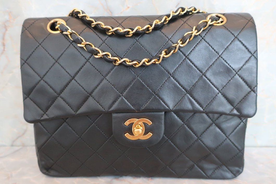 ⚠購入不可　CHANEL/シャネル マトラッセWフラップWチェーンショルダーバッグ ラムスキン ブラック/ゴールド金具 ショルダーバッグ 600070075