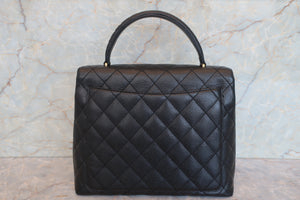 CHANEL/シャネル マトラッセ台形ハンドバッグ キャビアスキン ブラック/ゴールド金具 ハンドバッグ 700090161