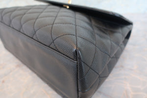 CHANEL/シャネル マトラッセ台形ハンドバッグ キャビアスキン ブラック/ゴールド金具 ハンドバッグ 700090161