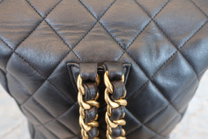 CHANEL/シャネル マトラッセチェーンリュック ラムスキン ブラック/ゴールド金具 リュック 700080140