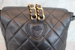 CHANEL/シャネル マトラッセチェーンリュック ラムスキン ブラック/ゴールド金具 リュック 700080140