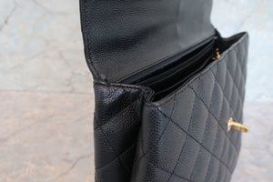 CHANEL/シャネル マトラッセ台形ハンドバッグ キャビアスキン ブラック/ゴールド金具 ハンドバッグ 700090161
