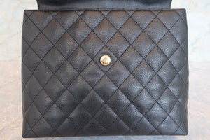 CHANEL/シャネル マトラッセ台形ハンドバッグ キャビアスキン ブラック/ゴールド金具 ハンドバッグ 700090161