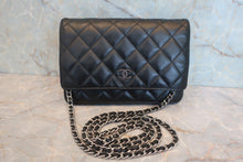 画像をギャラリービューアに読み込む, CHANEL/シャネル マトラッセチェーンウォレット ラムスキン ブラック/シルバー金具 ショルダーバッグ 800020243
