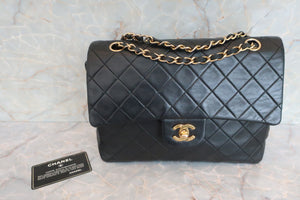 CHANEL/シャネル マトラッセWフラップWチェーンショルダーバッグ ラムスキン ブラック/ゴールド金具 ショルダーバッグ 600070074