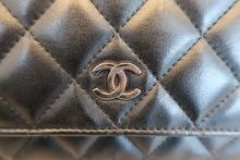 画像をギャラリービューアに読み込む, CHANEL/シャネル マトラッセチェーンウォレット ラムスキン ブラック/シルバー金具 ショルダーバッグ 800020243
