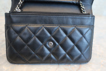 画像をギャラリービューアに読み込む, CHANEL/シャネル マトラッセチェーンウォレット ラムスキン ブラック/シルバー金具 ショルダーバッグ 800020243
