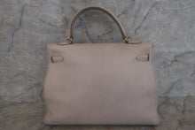 将图片加载到图库查看器，HERMES KELLY 35 Bi-color Clemence leather Lite beige/Beige □F刻印 Shoulder bag 500100007
